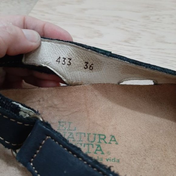 EL Naturalista Womens Wakataua 433 Black Slingback Sandals Size EUR 36 US 5.5-6 - Picture 5 of 5
